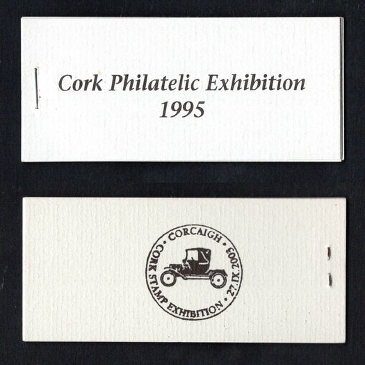 1995 Ireland Cork Philatelic Exhibition Booklet . Contains 2 X 38p City of Cork Narrow Gauge Railways Commemorative Stamps No 49