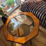 Coffee Table Vintage Mid-Century Teak + Glass Top Image 3
