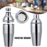 10pcs Set Cocktail Shaker Stainless Steel 350ml Cocktail Making Set with Wooden Stand Maker Drink Mixer Accessories Bar Tool Gift Set for Bartender Home Image 3