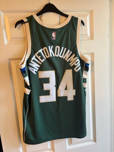 NBA Milwaukee Bucks Antetokounmpu 34 Replica Jersey Medium