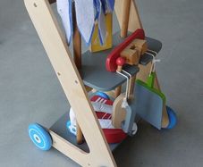 Push along toy cleaning trolley
