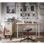 IKEA Desk Linnmon Vanity White Stained Oak Effect for Alex Drawers Image 4