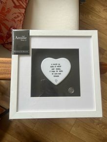 Framed ceramic heart
