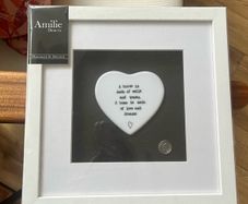 Framed ceramic heart