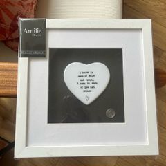 Framed ceramic heart