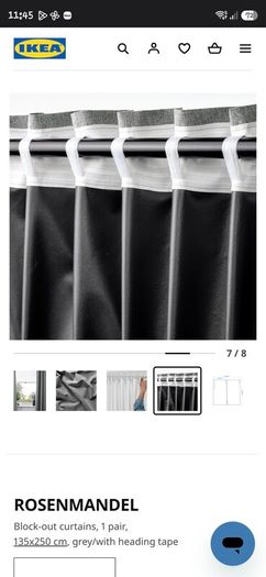 Pair of blackout curtains