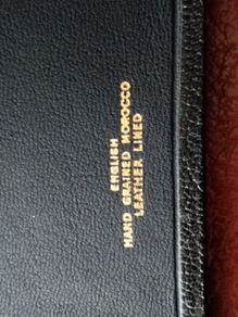 Holy Bible Pitt Minion Cambridge Vintage English hand grained Morocco black leather on3n3ss