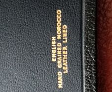 Holy Bible Pitt Minion Cambridge Vintage English hand grained Morocco black leather on3n3ss