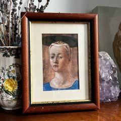 Vintage Madonna del Parto Renaissance Print Framed