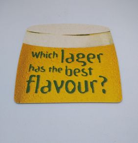 Carlsberg : Which Lager Has The Best Flavour - Beer Mat/Coaster