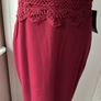 Bnwt burgundy lace detail occasion dress size 14 Image 2