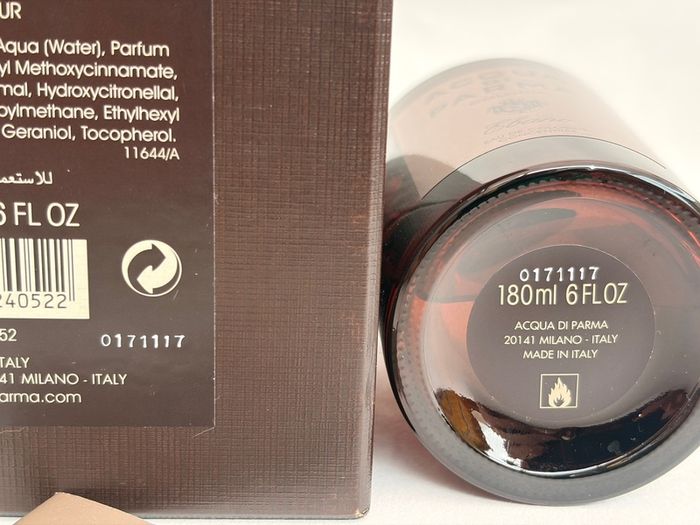 Acqua di Parma Ebano 180ml Approx. 80% Full