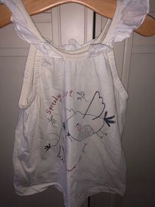 M&S sleeveless frilled top