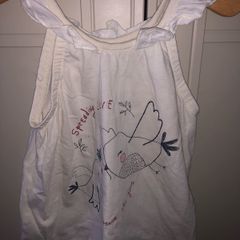 M&S sleeveless frilled top
