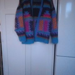 Mohair Vintage Astec Design Handmade Open Cardigan
