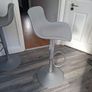 Two adjustable grey breakfast bar stools Image 3
