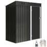 Garden Shed with Latch Door and Ventilation Slots  163x90x179 cm Image 5