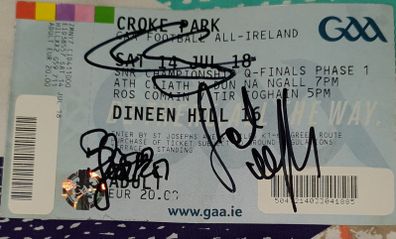All Ireland Qfinal Hill 16 signed ticket