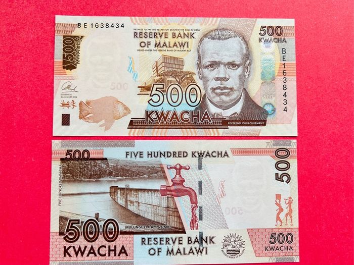 Malawi.  500  KWACHA    2014  Pick  66a.  ( Uncirculated )