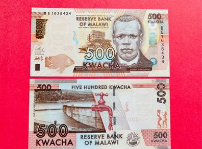 Malawi.  500  KWACHA    2014  Pick  66a.  ( Uncirculated )