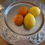 Large Decorative Pewter Dish with Koi Fish Engraving Image 3