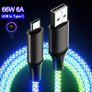 66W RGB USB Type-C Fast Charging Cable Samsung S23/S22/S21 Xiaomi Huawei OnePlus OPPO Free viewing Image 6