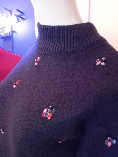 Navy Embellished Jumper