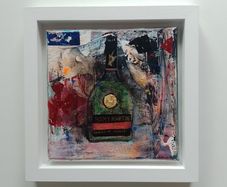 Framed Original Abstract Painting of Remy Martin VSOP cognac Special Occasion Gift Contemporary Art Painting  Original Gift