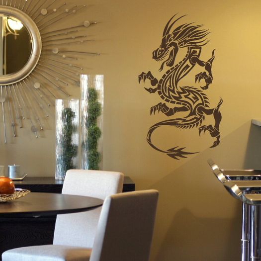 	 CHINESE DRAGON BIG WALL ART DECAL STICKER TRANSFER CH5