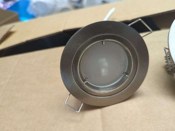 Downlight Fittings GU10 Brushed Steel / Chrome adjustable 50 plus