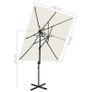 Cantilever Umbrella with Double Top Sand 250x250 cm Image 8
