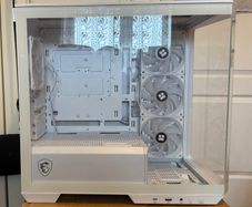 MSI MAG PANO M100R PZ Tempered Glass Micro-ATX Tower Gaming PC Case - White