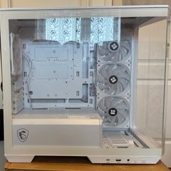 MSI MAG PANO M100R PZ Tempered Glass Micro-ATX Tower Gaming PC Case - White