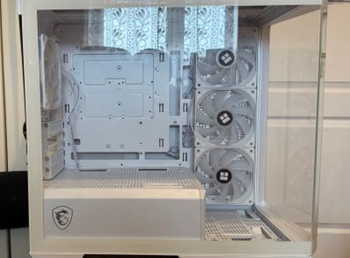 MSI MAG PANO M100R PZ Tempered Glass Micro-ATX Tower Gaming PC Case - White
