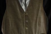 Velveteen Vest Gold Green, Size Medium