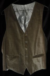 Velveteen Vest Gold Green, Size Medium