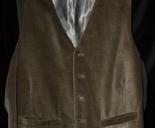 Velveteen Vest Gold Green, Size Medium