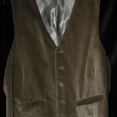 Velveteen Vest Gold Green, Size Medium