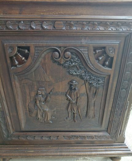 Antique French oak cabinet