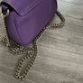 Purple shoulder chain strap bag Image 3