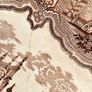 Antique Victorian R C and Co Syria Brown Transferware Large Serving Platter Image 6