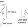 Wooden Table and Chairs Set, Engineered Wood, Multicoloured, 44 H x 60cm W x 60 D Image 2