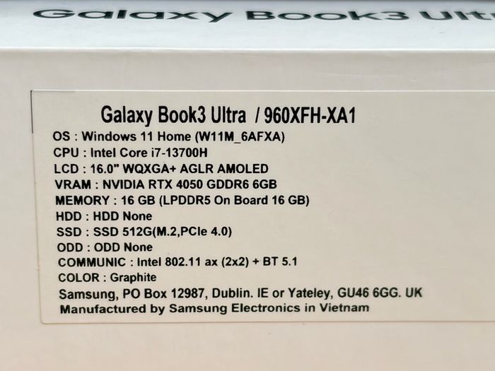Samsung galaxy book 3 Ultra 16" 3K Oled