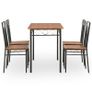 5 Piece Dining Set MDF and Steel Brown Image 10