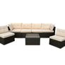 MIAMI Luxury Rattan Garden Corner Sofa with Table Image 2