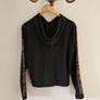 Pink Vanilla black crop hoodie (Size M) Image 3