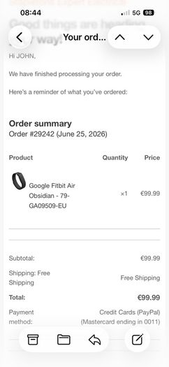 Google Fitbit Air Obsidian Grey