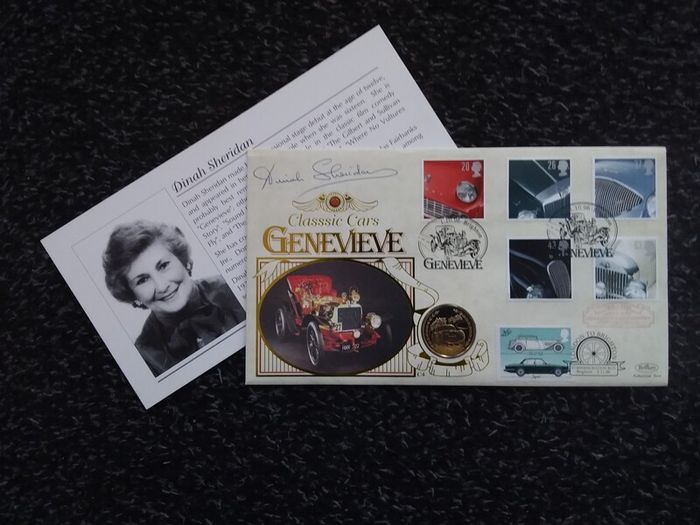 Great Britain Stamps : Genevieve Classic Cars " Signed Coin Cover  " 1996 , 100th London To Brighton Veteran Car Run "
