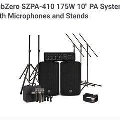 PA system SubZero SZPA-410 175W 10" PA System with Microphones and Stands
