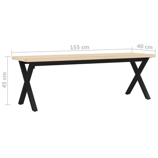 Bench 155x40x45 cm Pinewood
